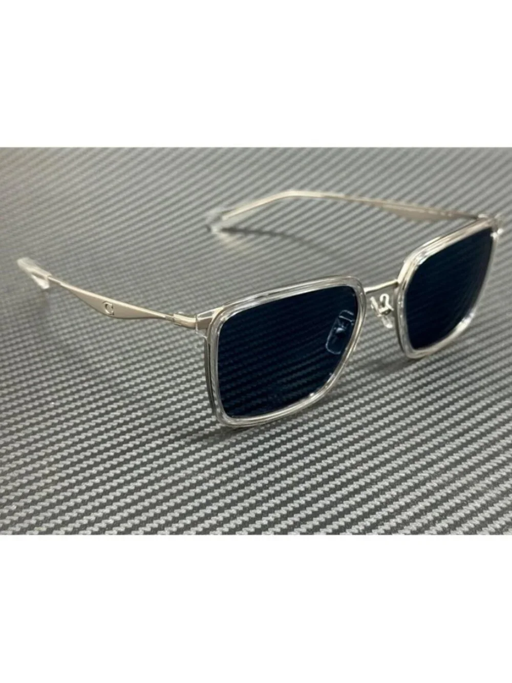 New Coach Men Transparent Silver Sunglasses 56-21-150